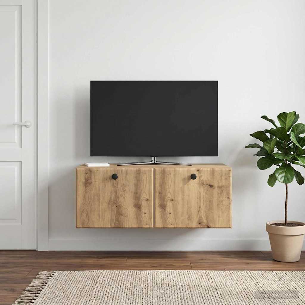 Nástěnná Tv Skříň 78,5 X 41 X 30 Cm Dub Artisan