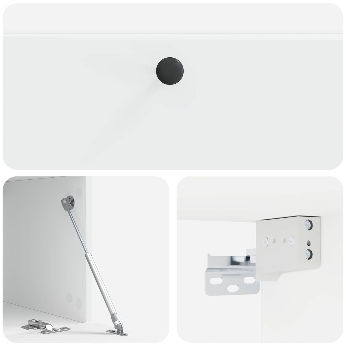 Nástěnná Tv Skříň 98 X 41 X 30 Cm Bílá Kompozitní Dřevo