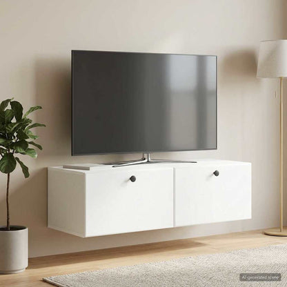 Nástěnná Tv Skříň 98 X 41 X 30 Cm Bílá Kompozitní Dřevo