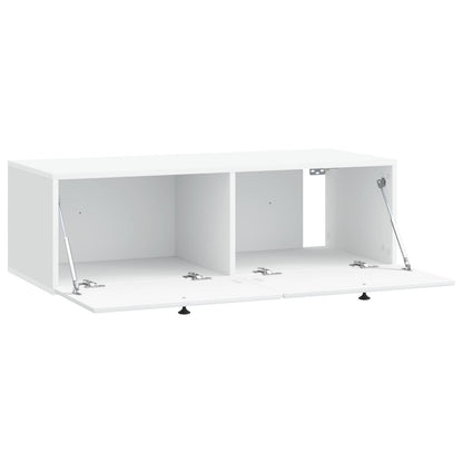 Nástěnná Tv Skříň 98 X 41 X 30 Cm Bílá Kompozitní Dřevo
