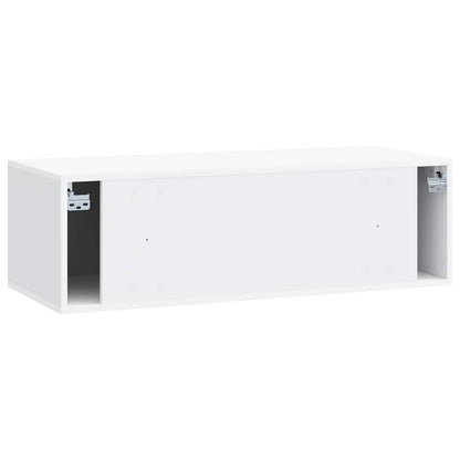Nástěnná Tv Skříň 98 X 41 X 30 Cm Bílá Kompozitní Dřevo