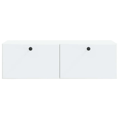Nástěnná Tv Skříň 98 X 41 X 30 Cm Bílá Kompozitní Dřevo