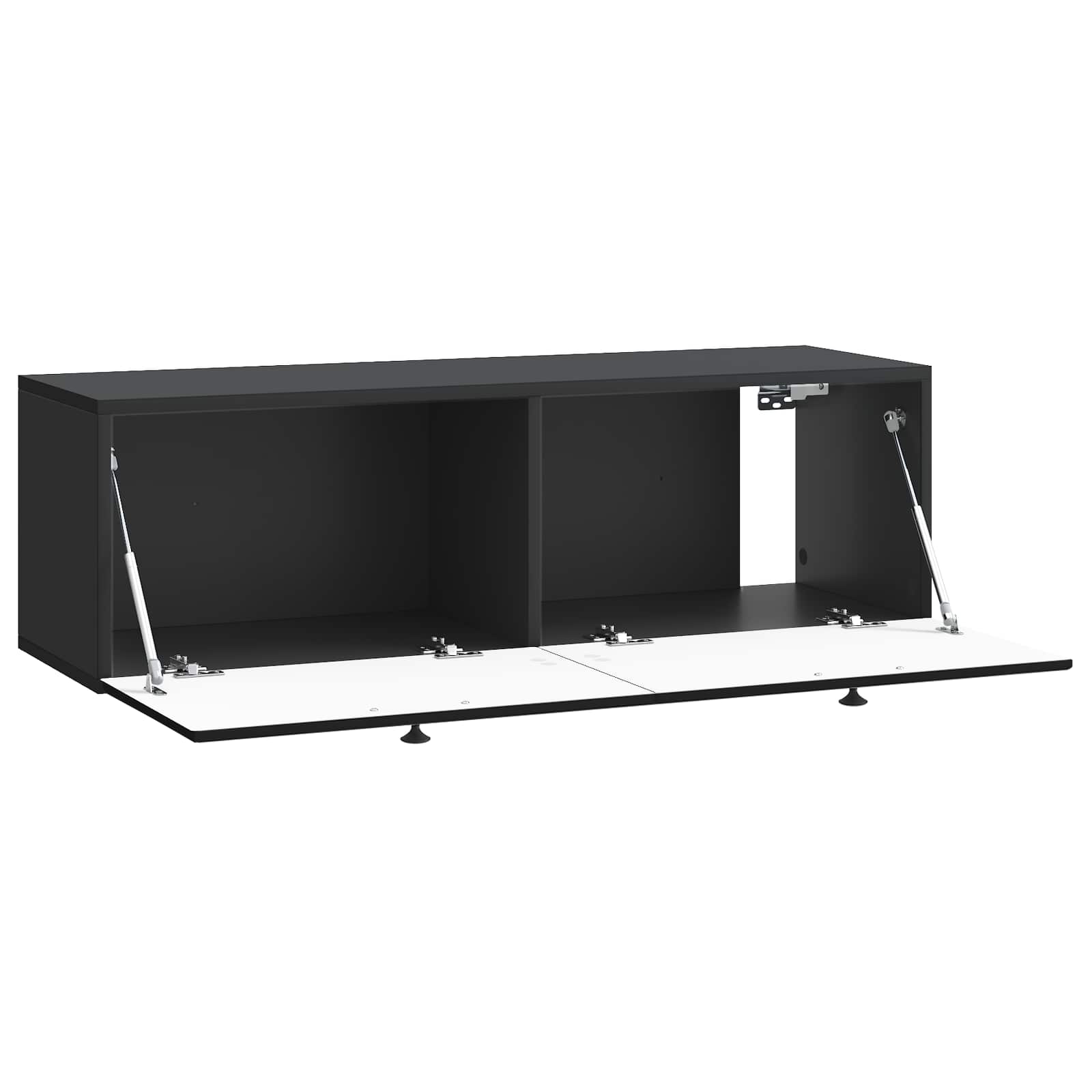 Nástěnná Tv Skříň 98 X 41 X 30 Cm Černá Kompozitní Dřevo