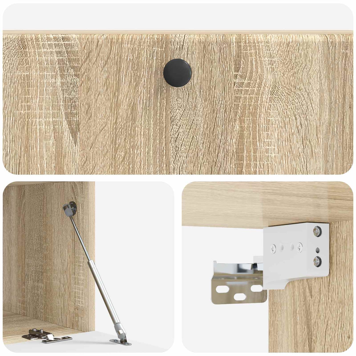 Nástěnná Tv Skříň 98 X 41 X 30 Cm Dub Sonoma Kompozitní Dřevo