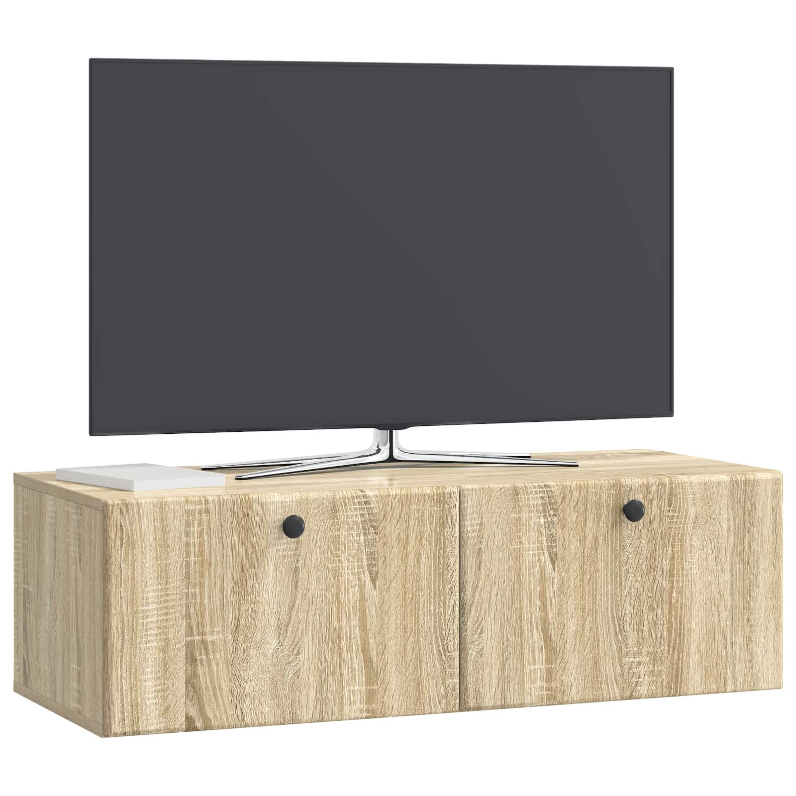 Nástěnná Tv Skříň 98 X 41 X 30 Cm Dub Sonoma Kompozitní Dřevo