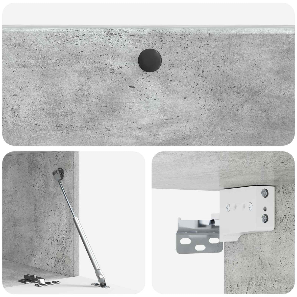Nástěnná Tv Skříň 98 X 41 X 30 Cm Betonově Šedá