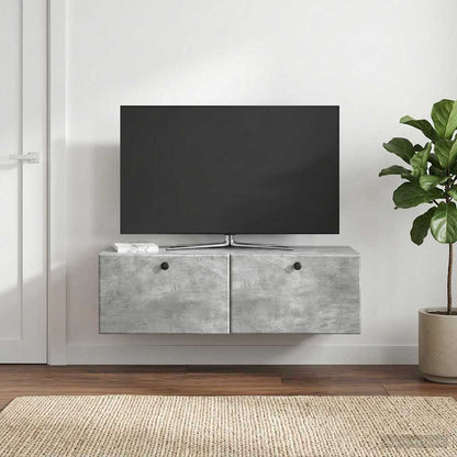 Nástěnná Tv Skříň 98 X 41 X 30 Cm Betonově Šedá