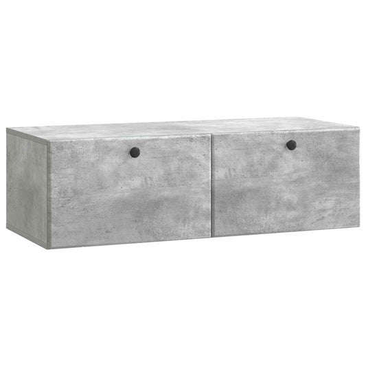 Nástěnná Tv Skříň 98 X 41 X 30 Cm Betonově Šedá
