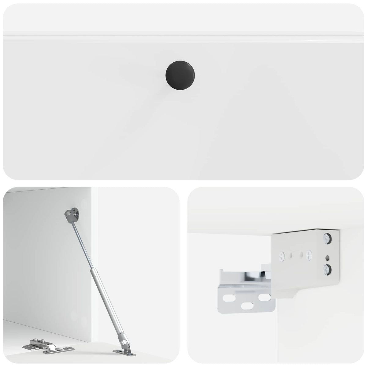 Nástěnná Tv Skříň 98 X 41 X 30 Cm Bílá S Vysokým Leskem