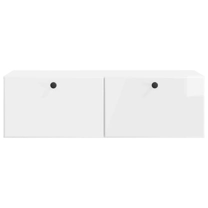 Nástěnná Tv Skříň 98 X 41 X 30 Cm Bílá S Vysokým Leskem