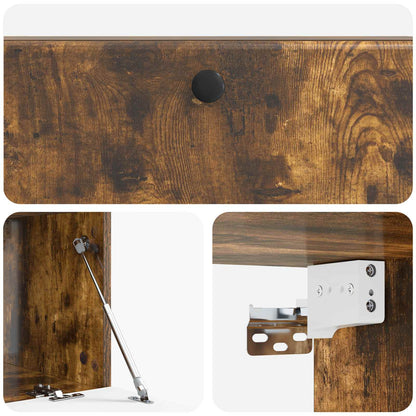 Nástěnná Tv Skříň 98 X 41 X 30 Cm Kouřový Dub Kompozitní Dřevo