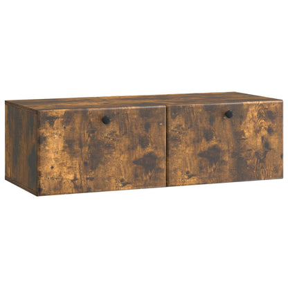 Nástěnná Tv Skříň 98 X 41 X 30 Cm Kouřový Dub Kompozitní Dřevo