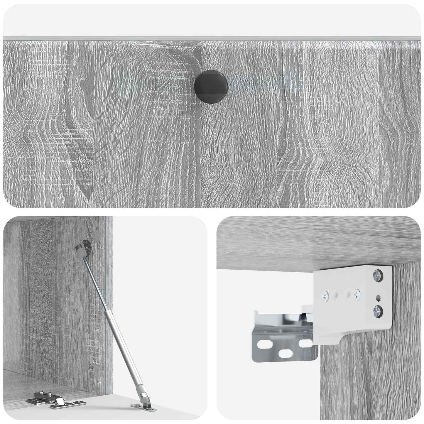 Nástěnná Tv Skříň 98 X 41 X 30 Cm Šedý Sonoma Kompozitní Dřevo