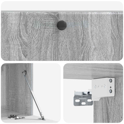 Nástěnná Tv Skříň 98 X 41 X 30 Cm Šedý Sonoma Kompozitní Dřevo