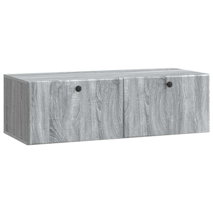 Nástěnná Tv Skříň 98 X 41 X 30 Cm Šedý Sonoma Kompozitní Dřevo