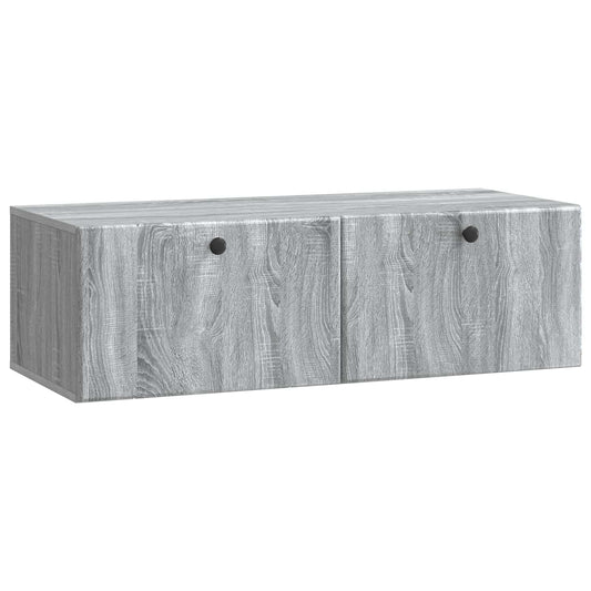 Nástěnná Tv Skříň 98 X 41 X 30 Cm Šedý Sonoma Kompozitní Dřevo