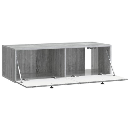 Nástěnná Tv Skříň 98 X 41 X 30 Cm Šedý Sonoma Kompozitní Dřevo