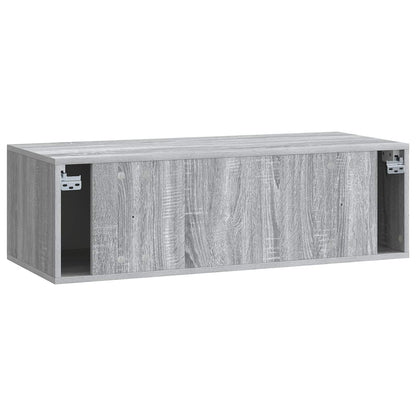 Nástěnná Tv Skříň 98 X 41 X 30 Cm Šedý Sonoma Kompozitní Dřevo
