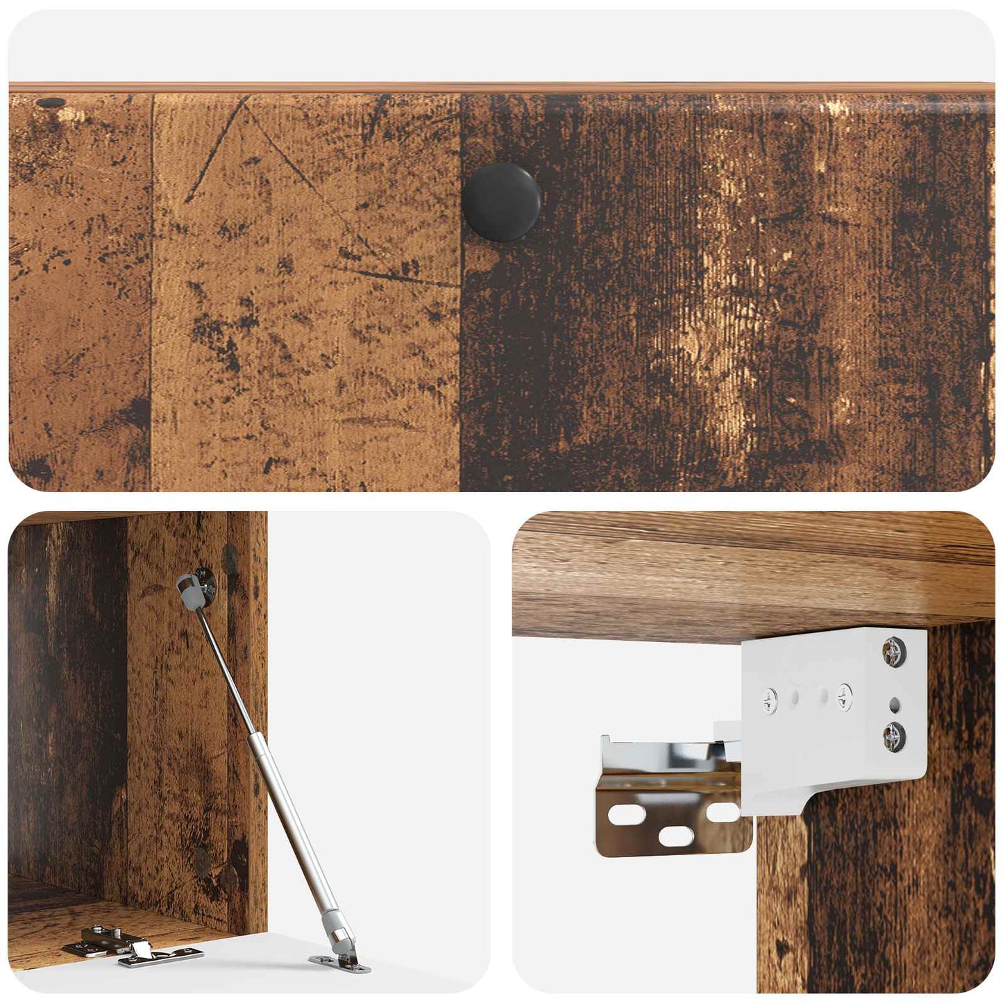 Nástěnná Tv Skříň 98 X 41 X 30 Cm Staré Dřevo Kompozitní Dřevo