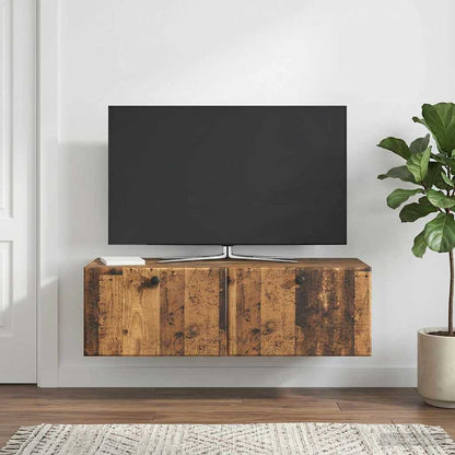 Nástěnná Tv Skříň 98 X 41 X 30 Cm Staré Dřevo Kompozitní Dřevo