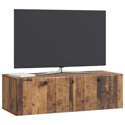 Nástěnná Tv Skříň 98 X 41 X 30 Cm Staré Dřevo Kompozitní Dřevo