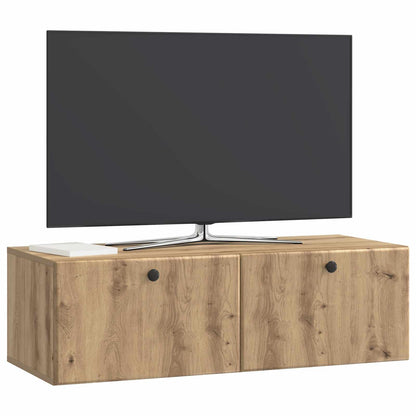 Nástěnná Tv Skříň 98 X 41 X 30 Cm Dub Artisan Kompozitní Dřevo