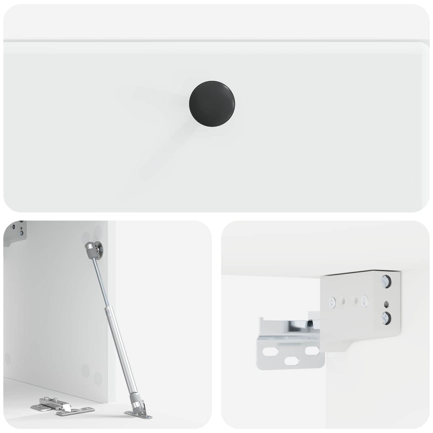 Nástěnná Tv Skříň 59,5 X 31 X 30 Cm Bílá Kompozitní Dřevo