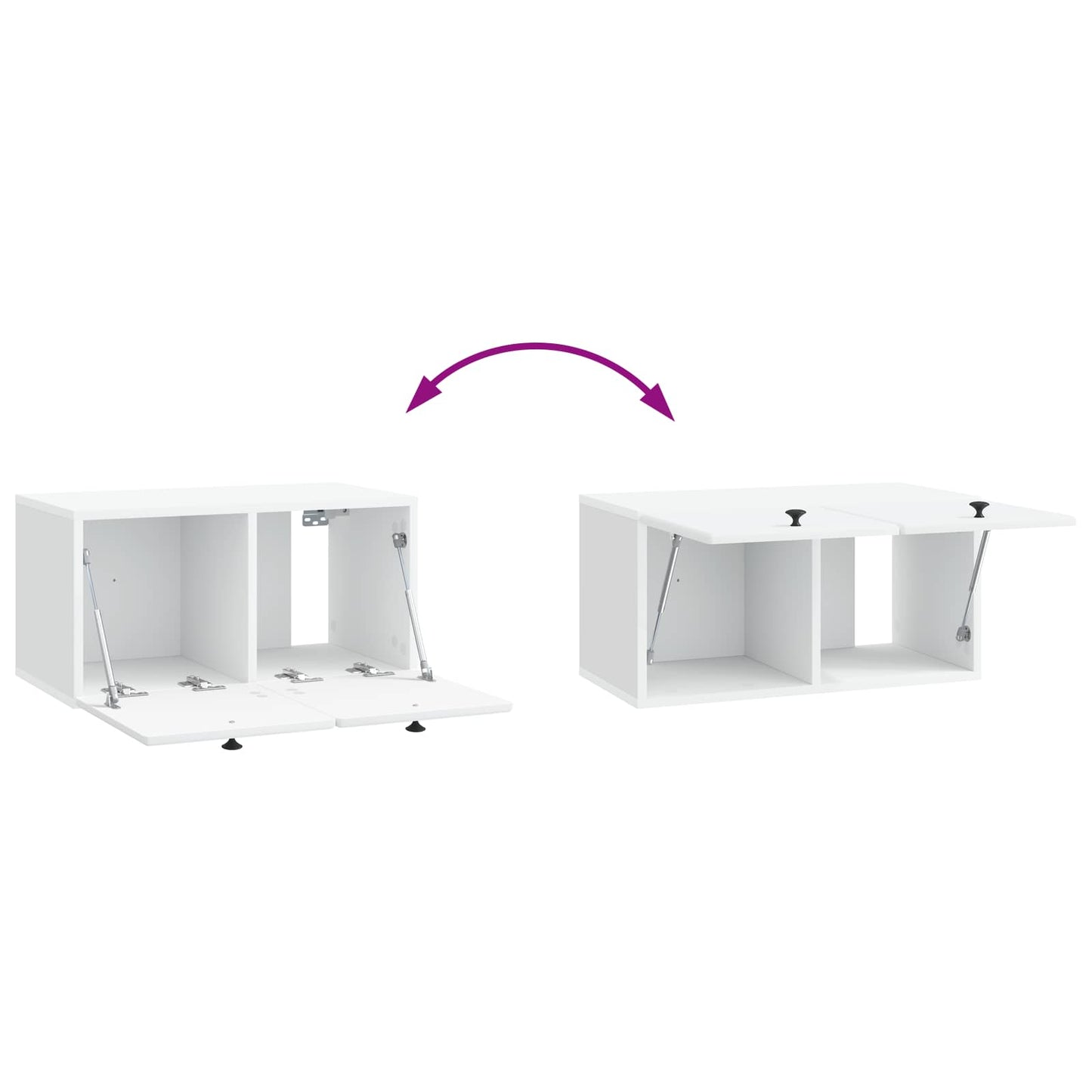 Nástěnná Tv Skříň 59,5 X 31 X 30 Cm Bílá Kompozitní Dřevo
