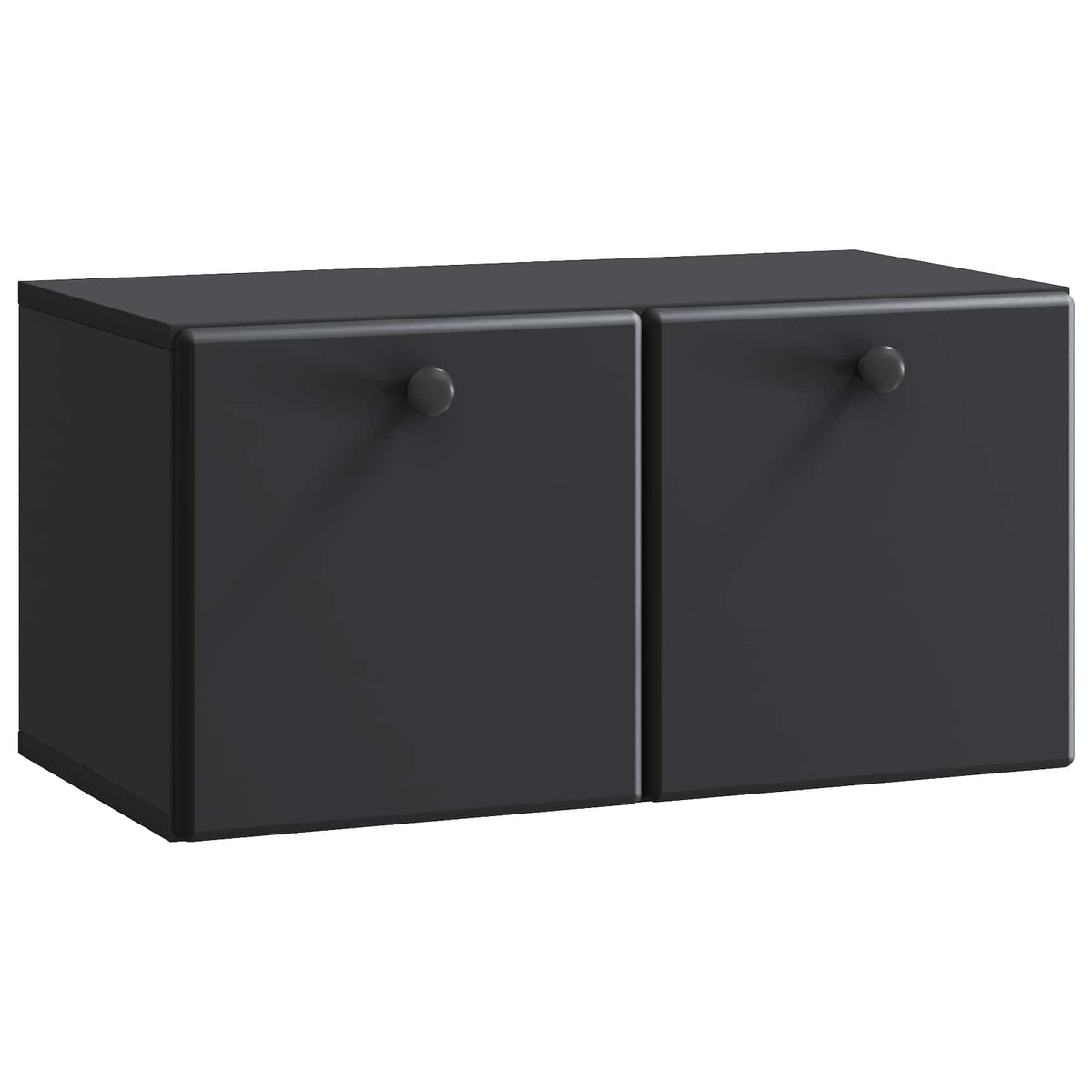 Nástěnná Tv Skříň 59,5 X 31 X 30 Cm Černá Kompozitní Dřevo