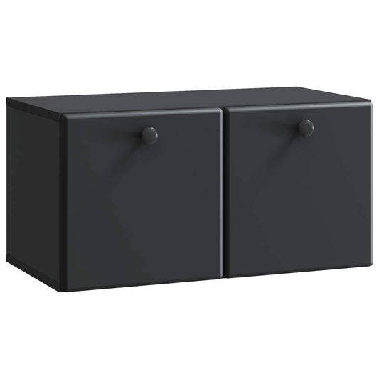 Nástěnná Tv Skříň 59,5 X 31 X 30 Cm Černá Kompozitní Dřevo