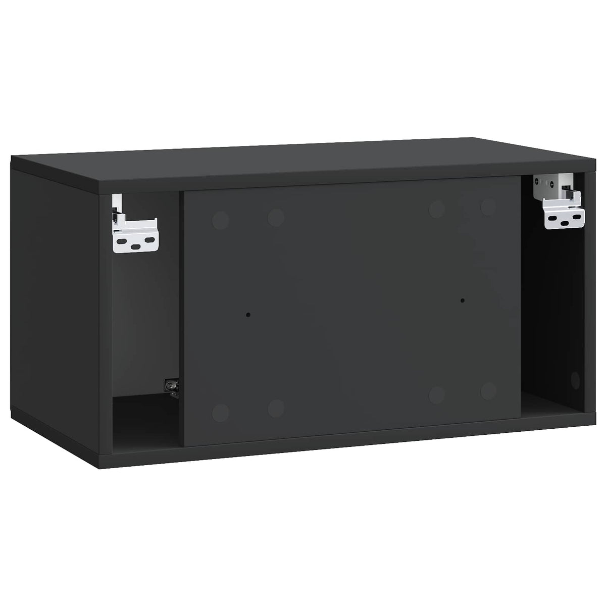 Nástěnná Tv Skříň 59,5 X 31 X 30 Cm Černá Kompozitní Dřevo