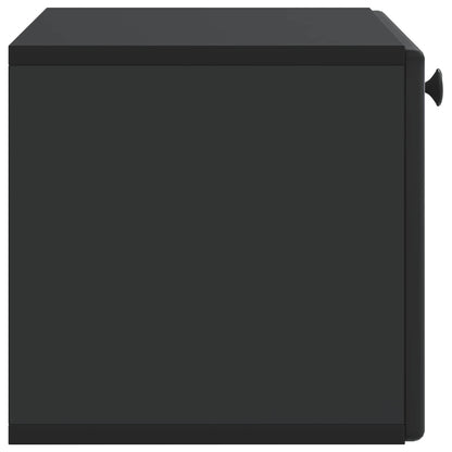 Nástěnná Tv Skříň 59,5 X 31 X 30 Cm Černá Kompozitní Dřevo