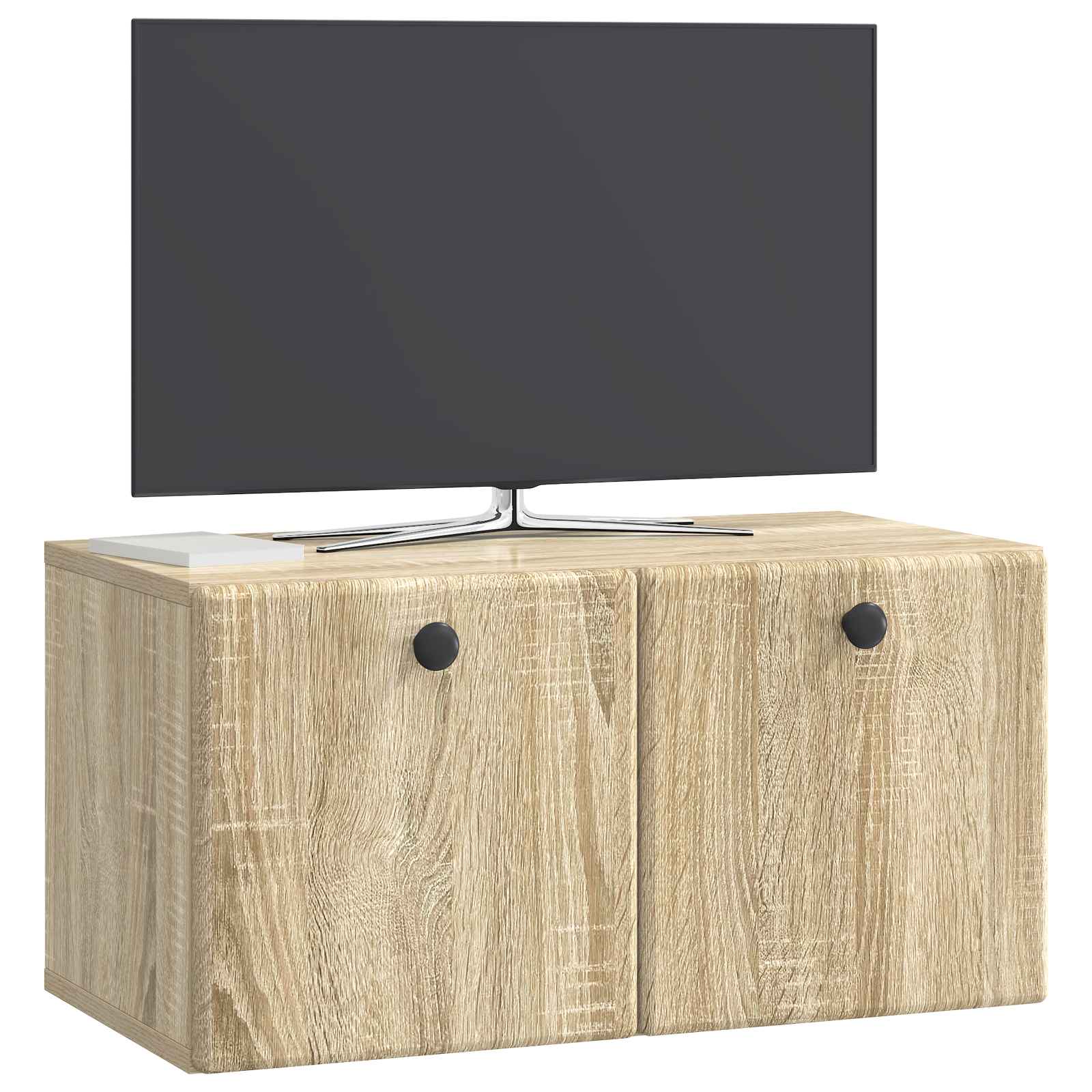 Nástěnná Tv Skříň 59,5 X 31 X 30 Cm Dub Sonoma Kompozitní Dřevo