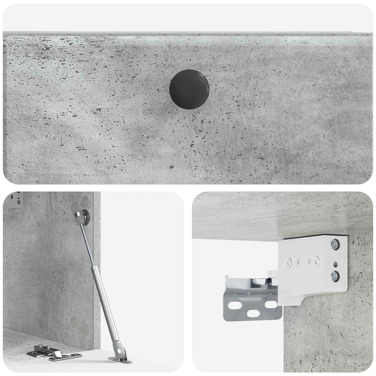 Nástěnná Tv Skříň 59,5 X 31 X 30 Cm Betonově Šedá