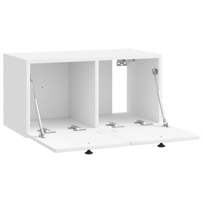 Nástěnná Tv Skříň 59,5 X 31 X 30 Cm Bílá S Vysokým Leskem