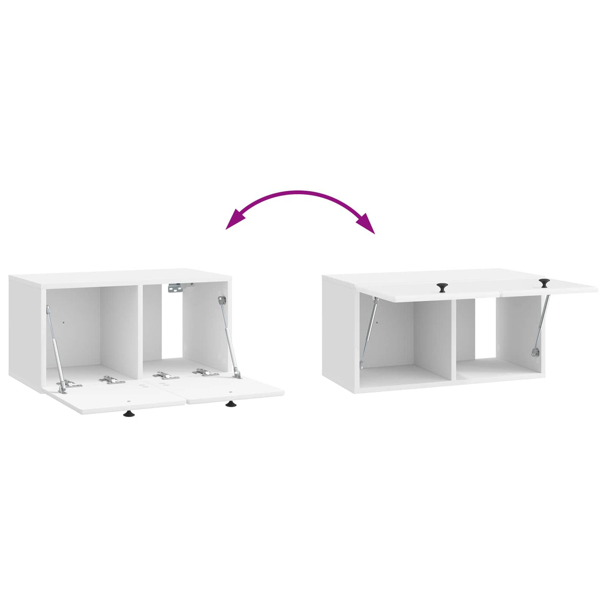 Nástěnná Tv Skříň 59,5 X 31 X 30 Cm Bílá S Vysokým Leskem
