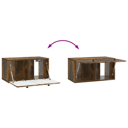 Nástěnná Tv Skříň 59,5 X 31 X 30 Cm Kouřový Dub
