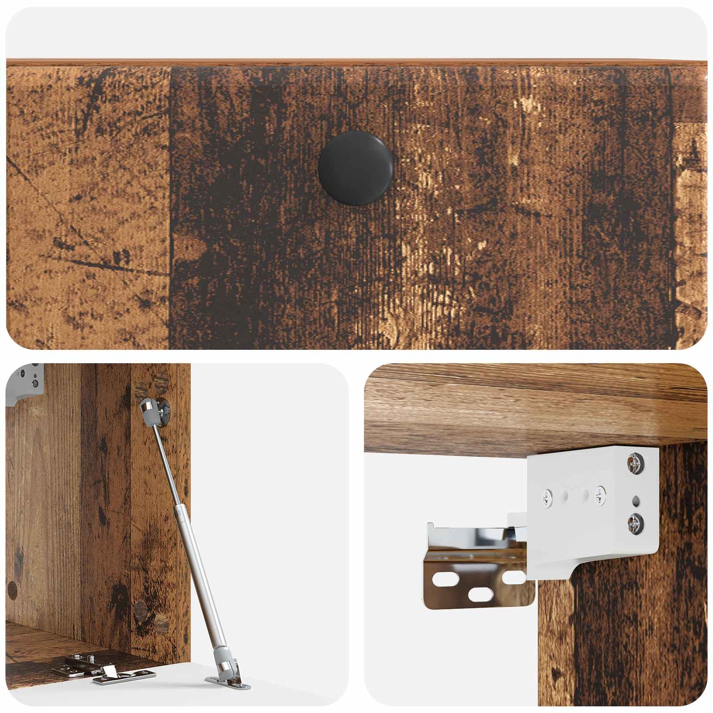 Nástěnná Tv Skříň 59,5 X 31 X 30 Cm Staré Dřevo
