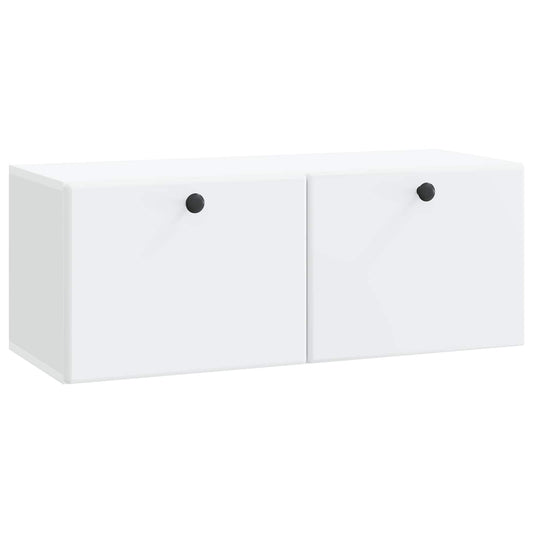 Nástěnná Tv Skříň 78,5 X 31 X 30 Cm Bílá Kompozitní Dřevo