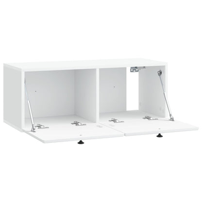 Nástěnná Tv Skříň 78,5 X 31 X 30 Cm Bílá Kompozitní Dřevo