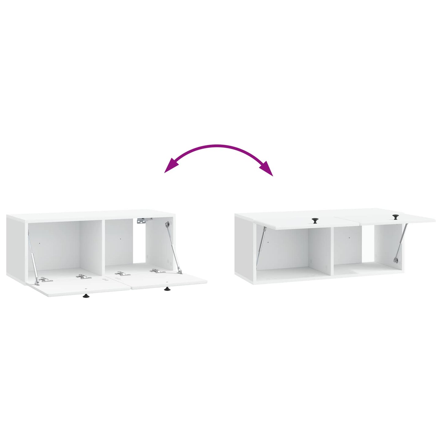 Nástěnná Tv Skříň 78,5 X 31 X 30 Cm Bílá Kompozitní Dřevo