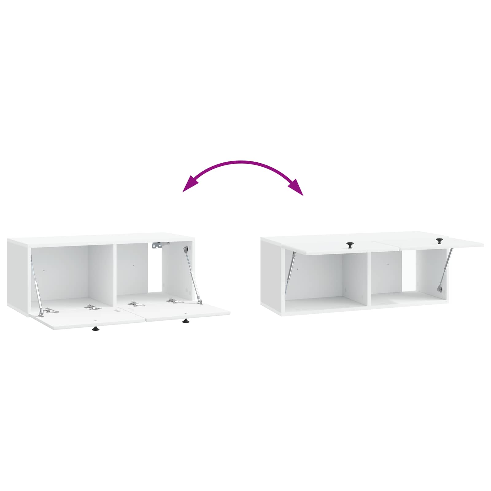 Nástěnná Tv Skříň 78,5 X 31 X 30 Cm Bílá Kompozitní Dřevo