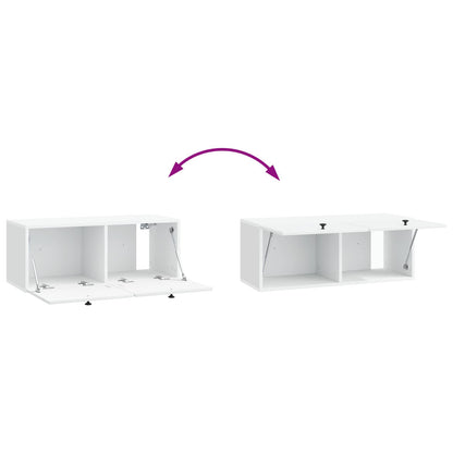 Nástěnná Tv Skříň 78,5 X 31 X 30 Cm Bílá Kompozitní Dřevo