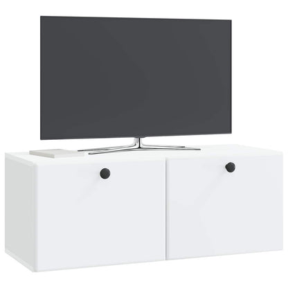 Nástěnná Tv Skříň 78,5 X 31 X 30 Cm Bílá Kompozitní Dřevo