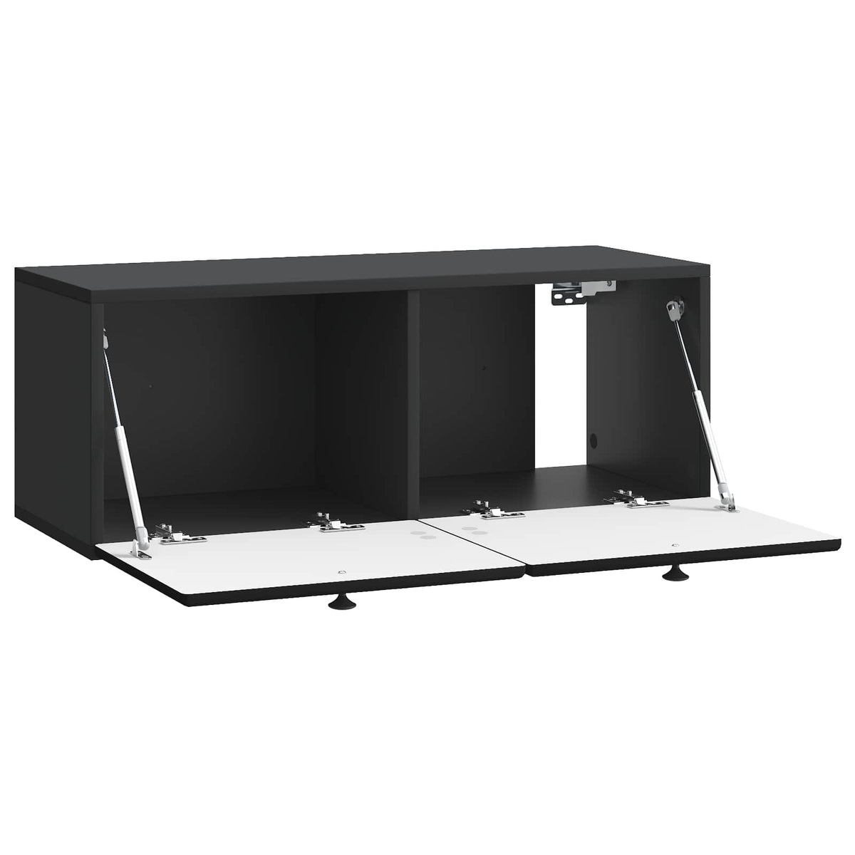 Nástěnná Tv Skříň 78,5 X 31 X 30 Cm Černá Kompozitní Dřevo