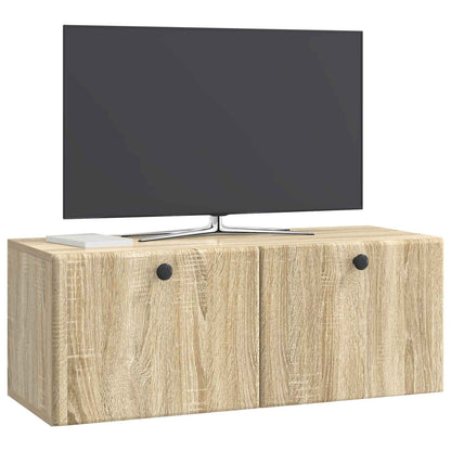 Nástěnná Tv Skříň 78,5 X 31 X 30 Cm Dub Sonoma Kompozitní Dřevo
