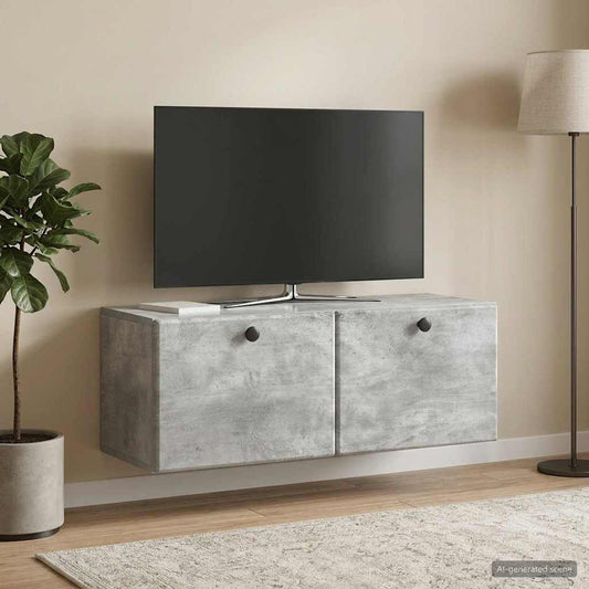 Nástěnná Tv Skříň 78,5 X 31 X 30 Cm Betonově Šedá