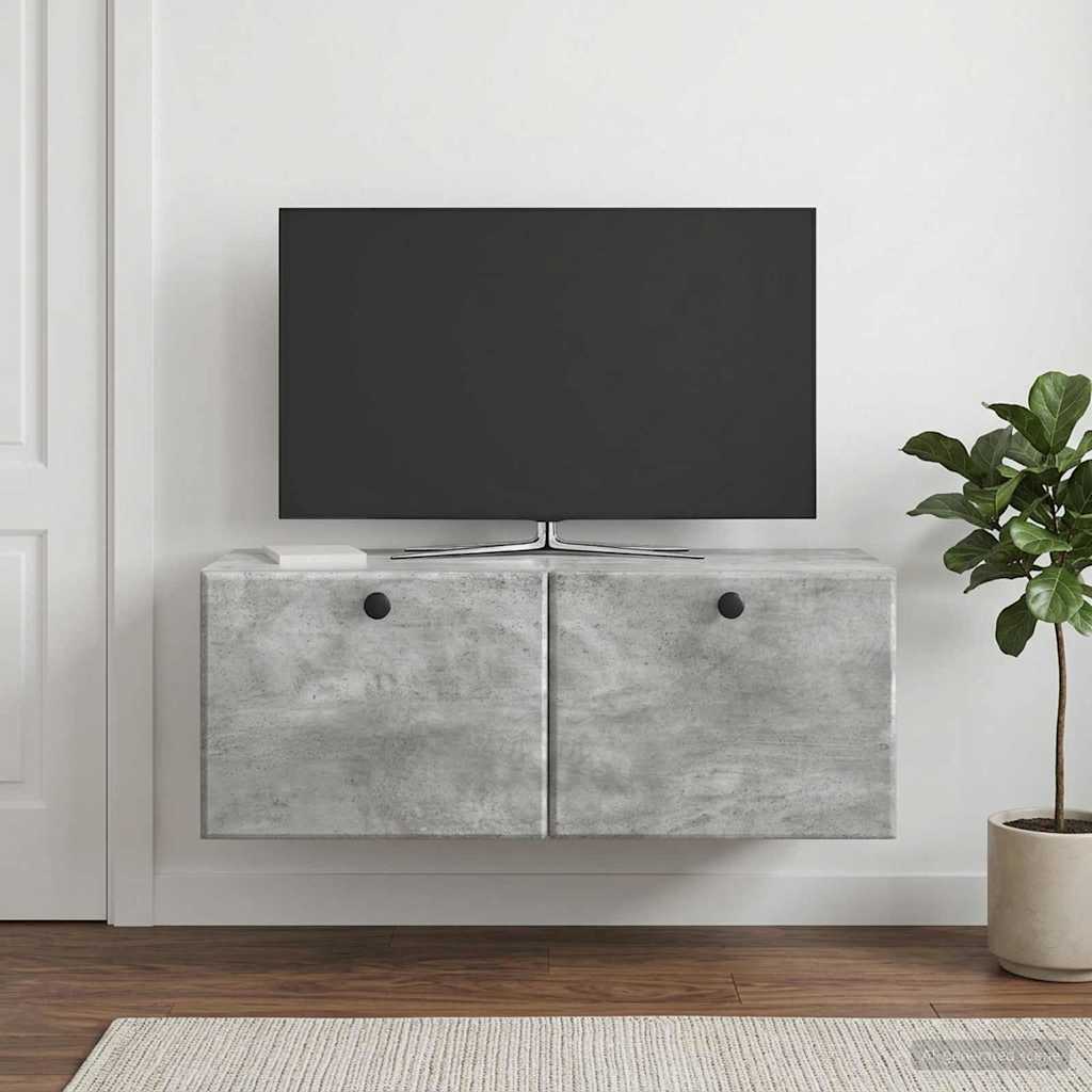 Nástěnná Tv Skříň 78,5 X 31 X 30 Cm Betonově Šedá