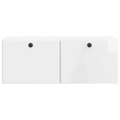 Nástěnná Tv Skříň 78,5 X 31 X 30 Cm Bílá S Vysokým Leskem