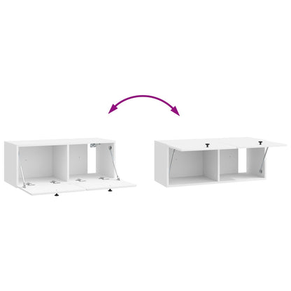 Nástěnná Tv Skříň 78,5 X 31 X 30 Cm Bílá S Vysokým Leskem